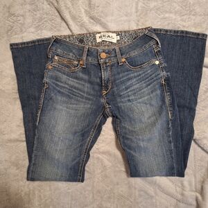 27s Ariat R.E.A.L. Women's Boot Cut Jeans in Classic Blue